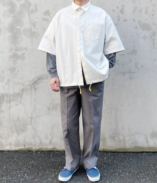 DIGAWEL/CANVAS BIG S/S SHIRT (WHITE)