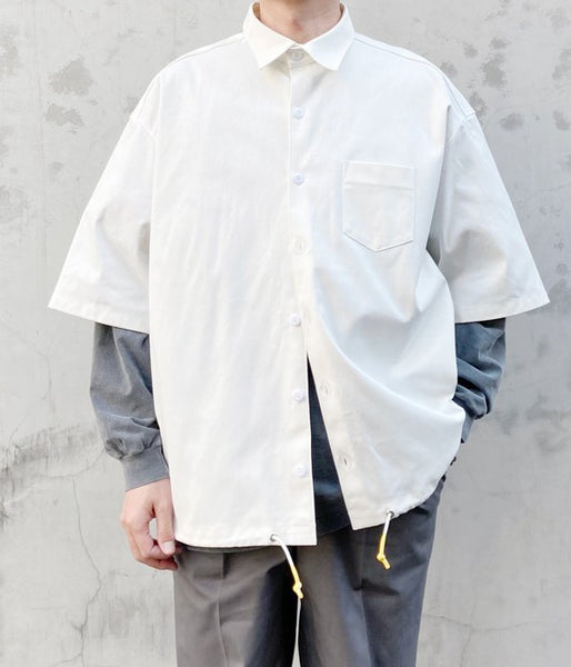 DIGAWEL/CANVAS BIG S/S SHIRT (WHITE)