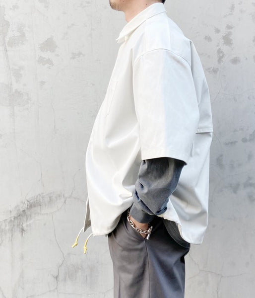 DIGAWEL/CANVAS BIG S/S SHIRT (WHITE)