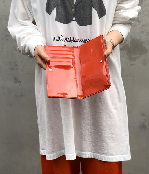 MM6 MAISON MARGIELA/INSIDEOUT LOGO LONG WALLET(ORANGE)
