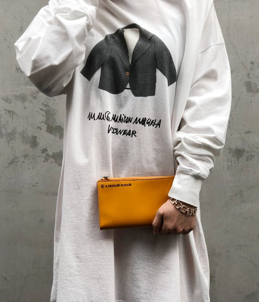 MM6 MAISON MARGIELA/INSIDEOUT LOGO LONG WALLET(YELLOW)