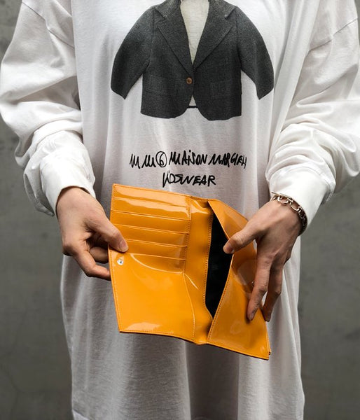 MM6 MAISON MARGIELA/INSIDEOUT LOGO LONG WALLET(YELLOW)