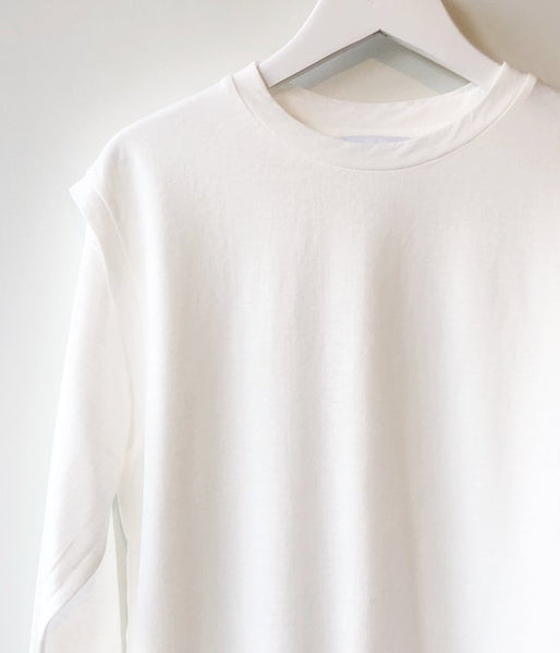 PHEENY/COTTON NYLON SEER LAYERED TEE(WHITE)