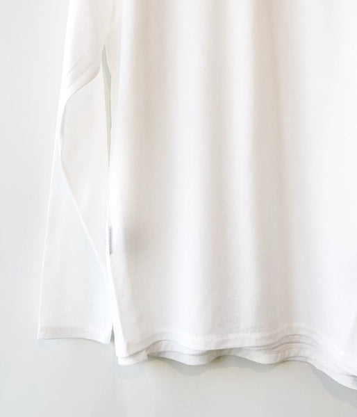 PHEENY/COTTON NYLON SEER LAYERED TEE(WHITE)