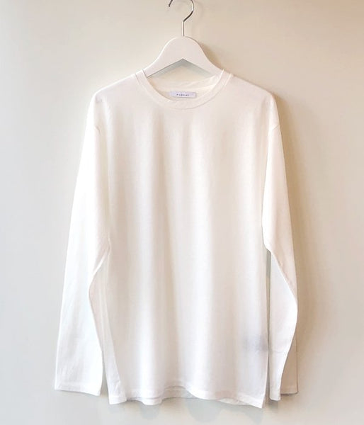 PHEENY/COTTON NYLON SEER LAYERED TEE(WHITE)