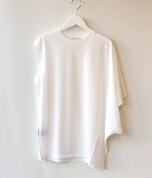 PHEENY/COTTON NYLON SEER LAYERED TEE(WHITE)