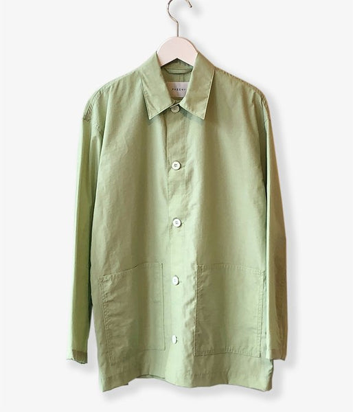 PHEENY/NYLON COTTON GROSGRAIN COVERALL JACKET(GREEN)