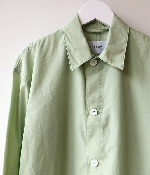 PHEENY/NYLON COTTON GROSGRAIN COVERALL JACKET(GREEN)