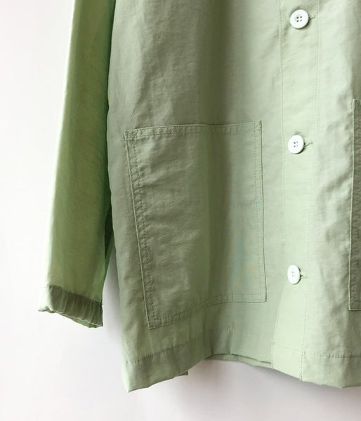 PHEENY/NYLON COTTON GROSGRAIN COVERALL JACKET(GREEN)