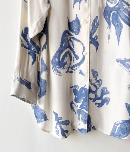 WRYHT/ONE-PIECE COLLAR BLOUSE(DRAWING/NATURAL)