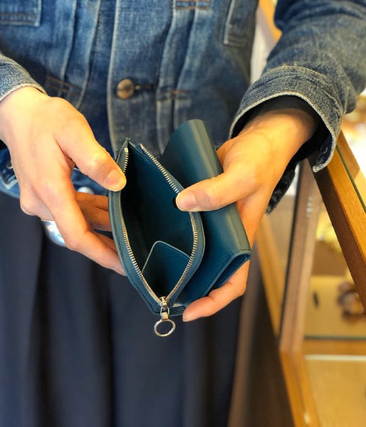 Aeta/FULL GRAIN LEATHER WALLET TypeA(BLUEGREEN)