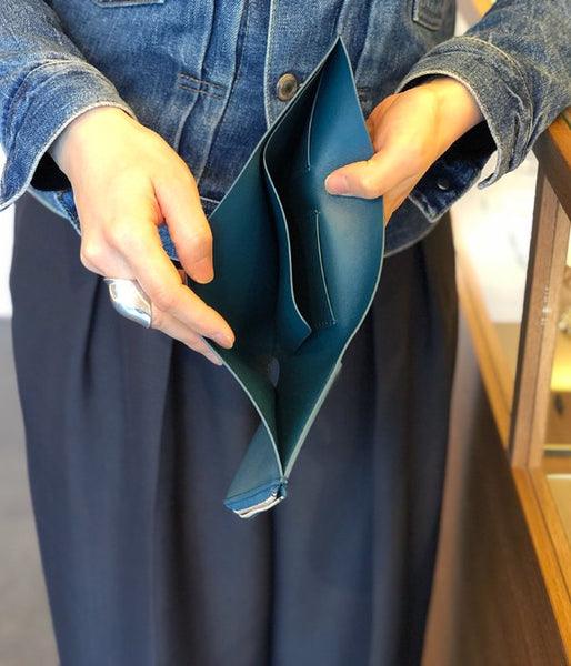 Aeta/FULL GRAIN LEATHER WALLET TypeA(BLUEGREEN)