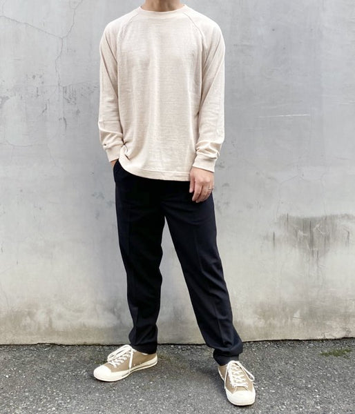 MHL./COLOURED COTTON JERSEY LS MENS (BEIGE)