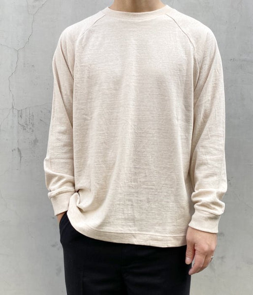MHL./COLOURED COTTON JERSEY LS MENS (BEIGE)
