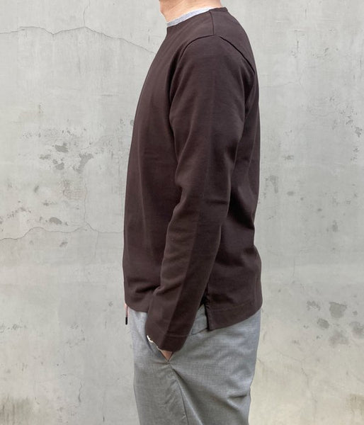 MHL./DRY COTTON JERSEY LS (BROWN)(1)