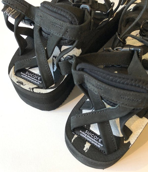 WRYHT/STRAP SANDAL(BLACK/size6)