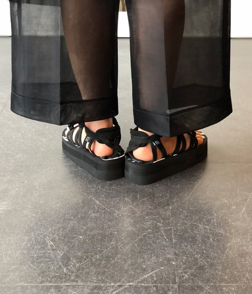 WRYHT/STRAP SANDAL(BLACK/size6)
