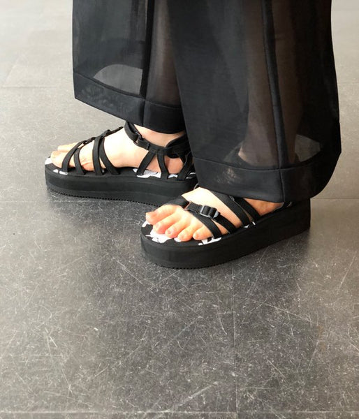 WRYHT/STRAP SANDAL(BLACK/size6)