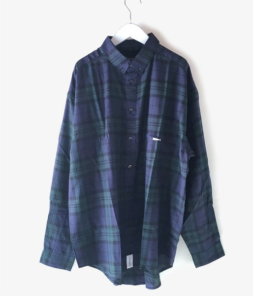 DESCENDANT/HYANNIS B.D LS SHIRT FULL SIZE (NAVY)