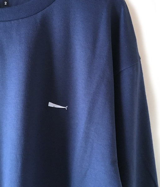 DESCENDANT/STRIP CREW NECK LS (NAVY)