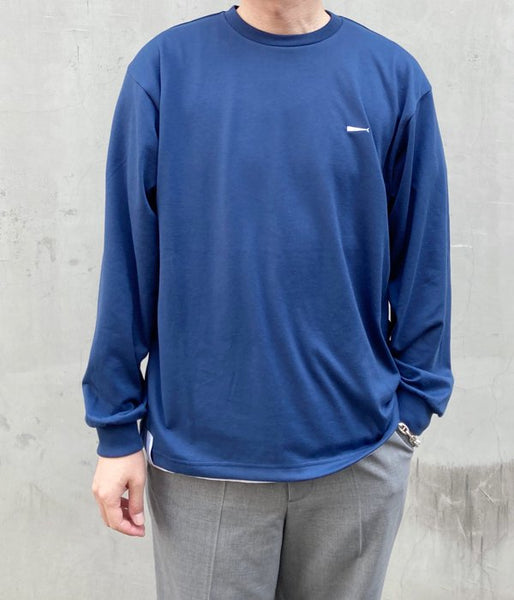 DESCENDANT/STRIP CREW NECK LS (NAVY)