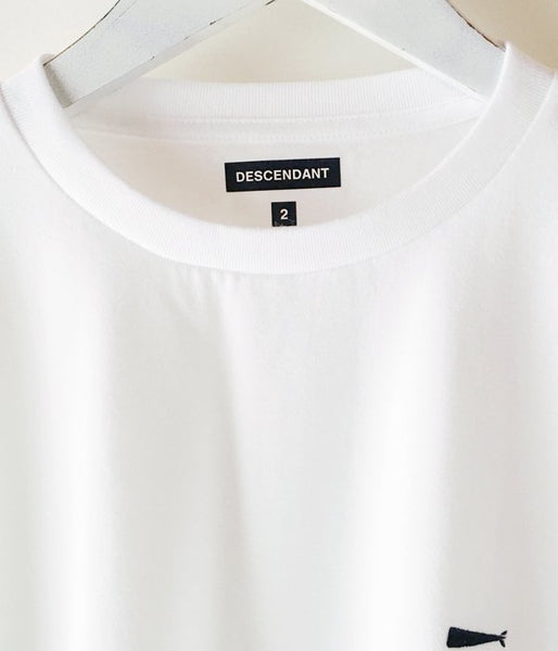 DESCENDANT/STRIP CREW NECK LS (WHITE)