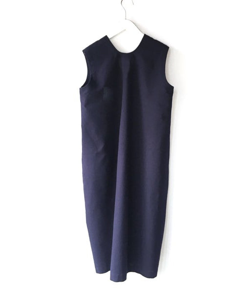 holk/NO SLEEVE DRESS (INKBLUE)
