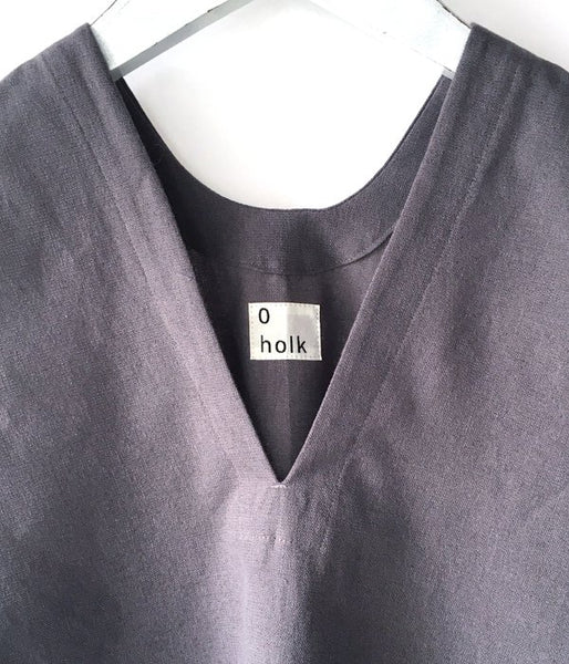 holk/NO SLEEVE DRESS (STONE)