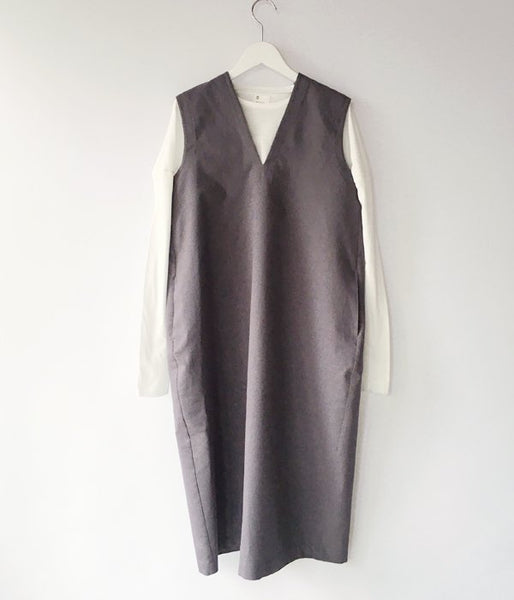 holk/NO SLEEVE DRESS (STONE)