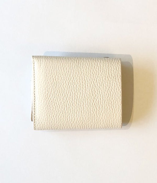 Aeta/PEBBLE GRAIN LEATHER WALLET TypeA (IVORY)(2)
