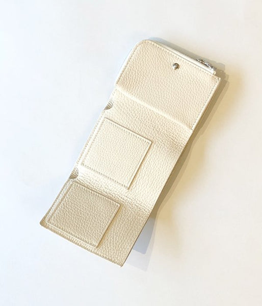Aeta/PEBBLE GRAIN LEATHER WALLET TypeA (IVORY)(2)