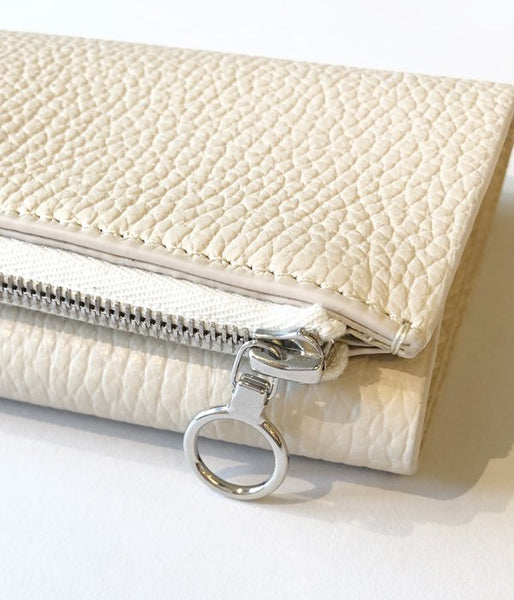 Aeta/PEBBLE GRAIN LEATHER WALLET TypeA (IVORY)(2)