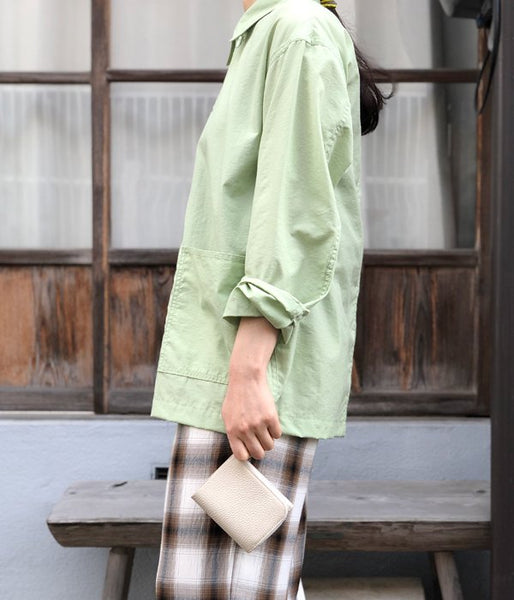 Aeta/PEBBLE GRAIN LEATHER WALLET TypeA (IVORY)(2)