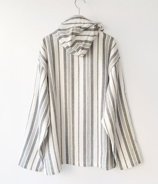 DESCENDANT/BAJA HOODED LS SHIRT (WHITE)
