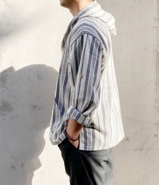 DESCENDANT/BAJA HOODED LS SHIRT (WHITE)