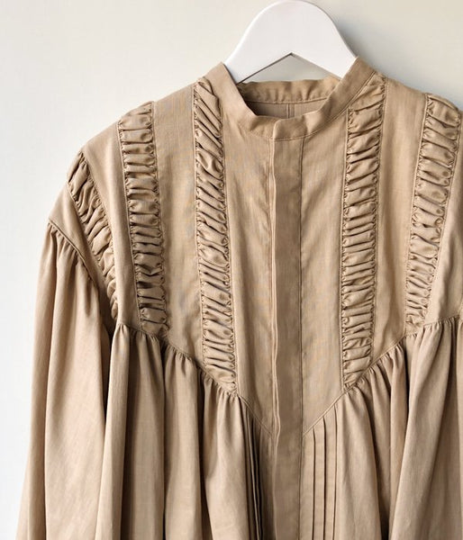 WRYHT/PLEATED NIGHT TOPS(DUNE/size1)