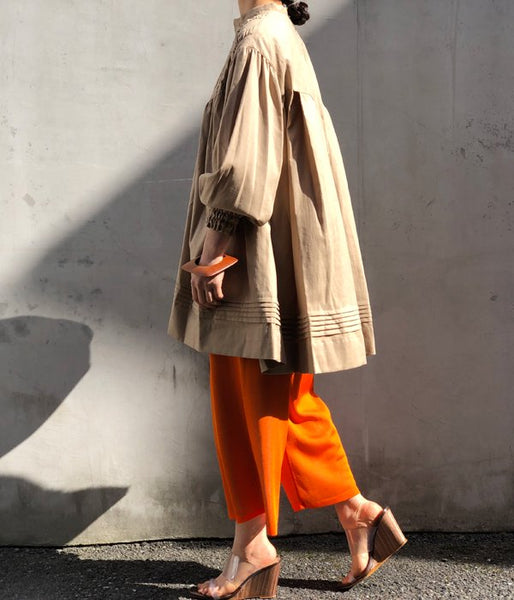 WRYHT/PLEATED NIGHT TOPS(DUNE/size1)