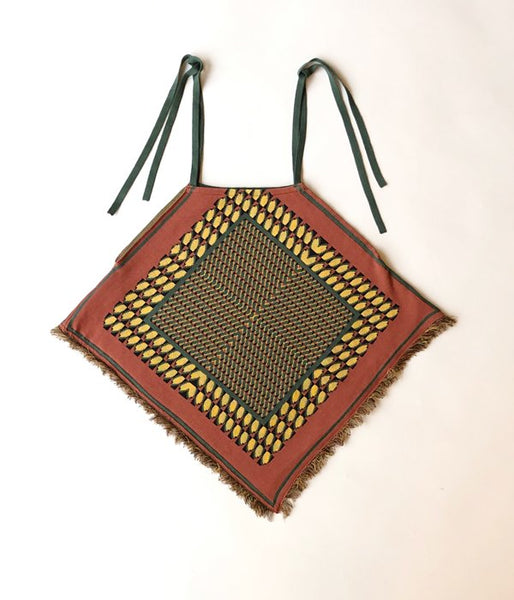 TAN/FRUITS JQ HALTER TOPS(RED TONE)