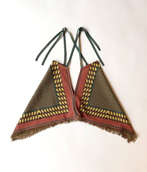 TAN/FRUITS JQ HALTER TOPS(RED TONE)