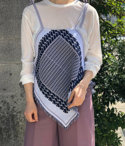 TAN/FRUITS JQ HALTER TOPS(BLUE TONE)