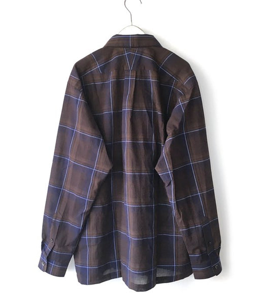 DESCENDANT/MILPITAS CHECK LS SHIRT (NAVY)