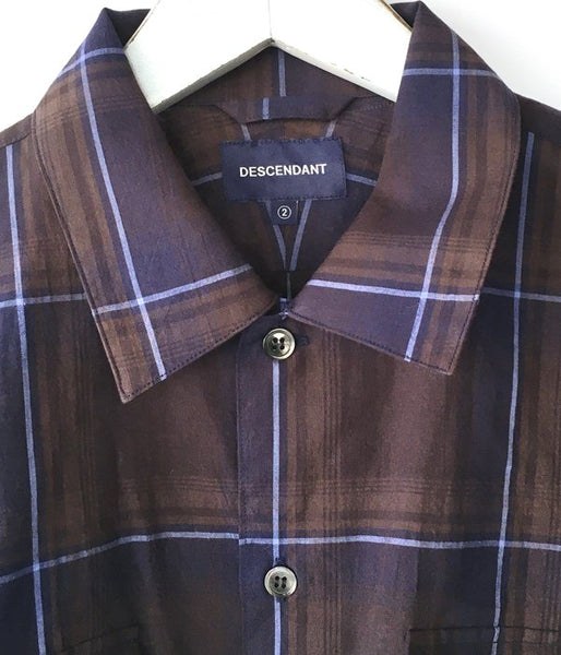 DESCENDANT/MILPITAS CHECK LS SHIRT (NAVY)