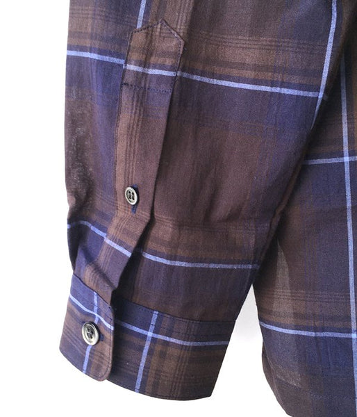 DESCENDANT/MILPITAS CHECK LS SHIRT (NAVY)