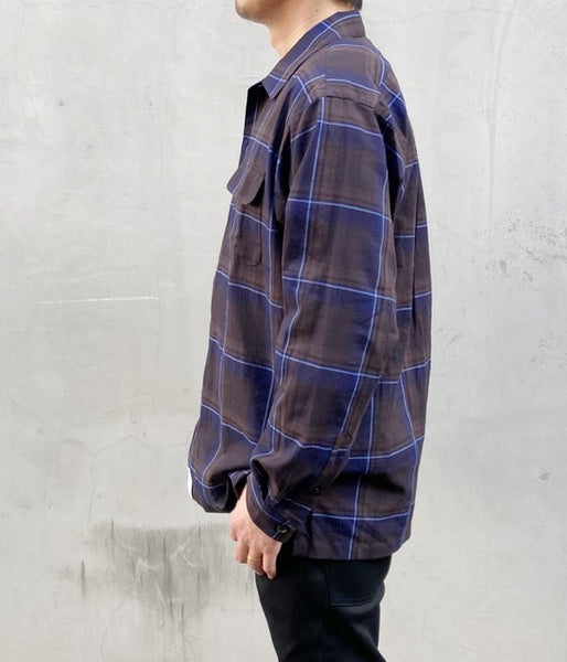DESCENDANT/MILPITAS CHECK LS SHIRT (NAVY)