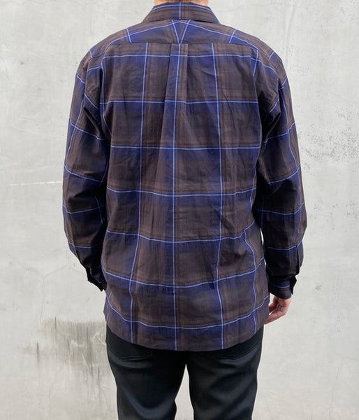 DESCENDANT/MILPITAS CHECK LS SHIRT (NAVY)