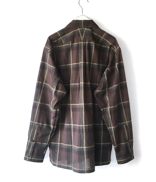 DESCENDANT/MILPITAS CHECK LS SHIRT (GREEN)