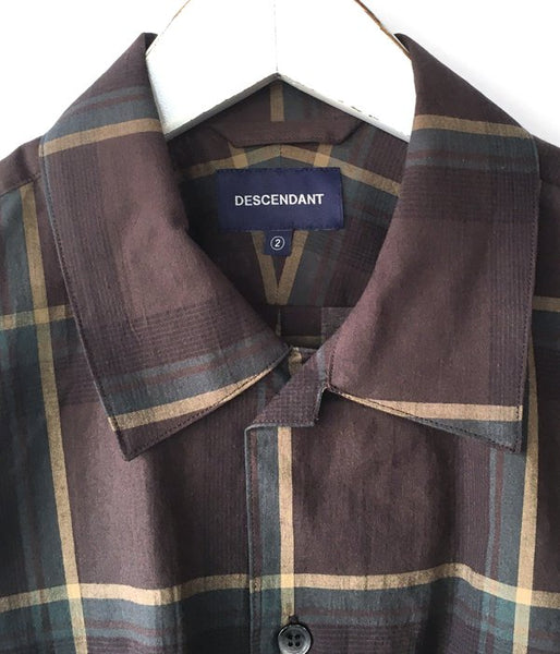 DESCENDANT/MILPITAS CHECK LS SHIRT (GREEN)