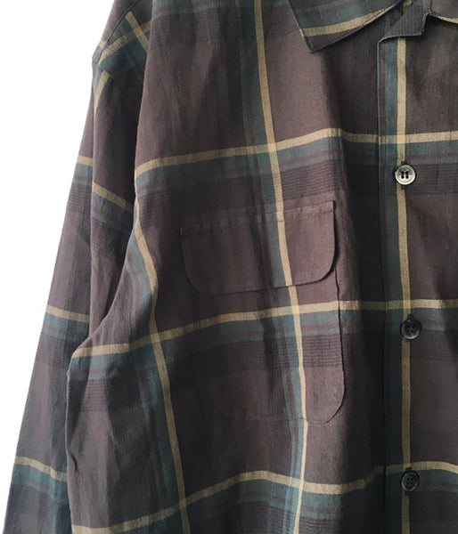 DESCENDANT/MILPITAS CHECK LS SHIRT (GREEN)
