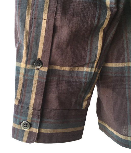 DESCENDANT/MILPITAS CHECK LS SHIRT (GREEN)
