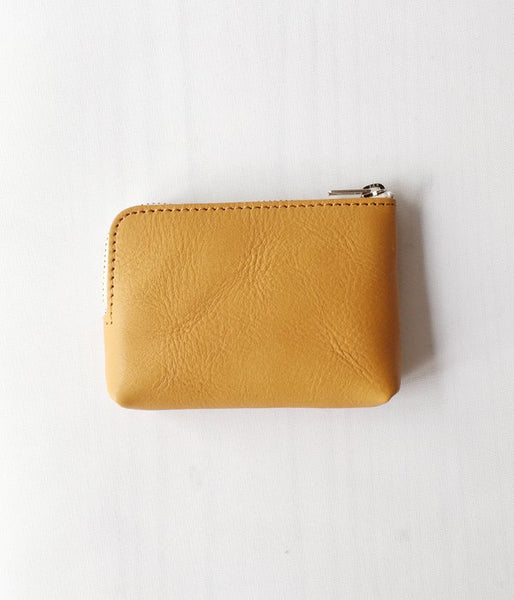 MHL./BASIC LEATHER POUCH S (YELLOW)